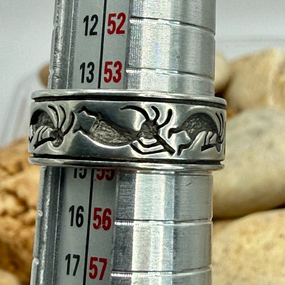 Vintage Shube’s Dakota West Sterling Silver Band Ring Size 7 Southwest Kokopelli - Picture 17 of 17